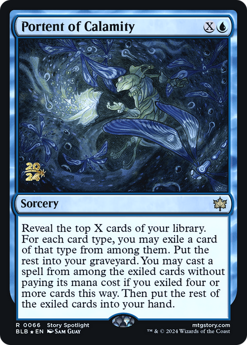 Portent of Calamity (PRE-066) - Bloomburrow Promos Foil - for just $0.16! 