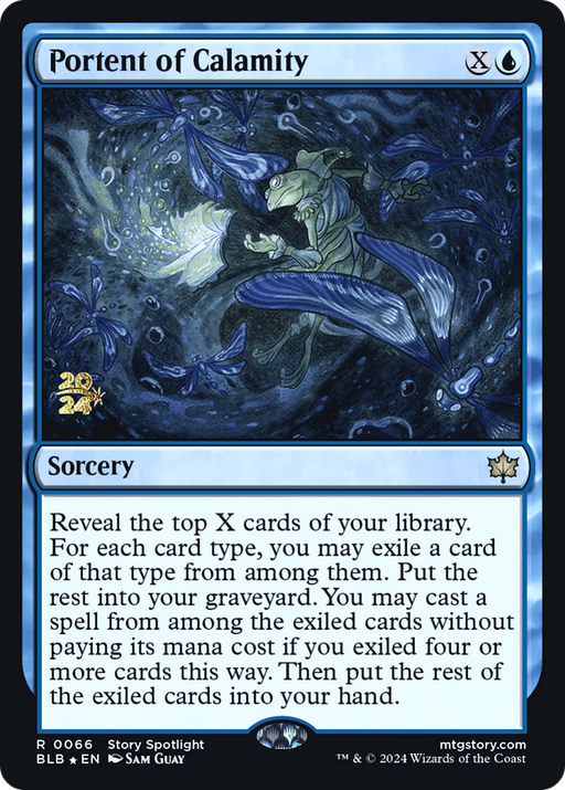 Portent of Calamity (PRE-066) - Bloomburrow Promos Foil - for just $0.16! 