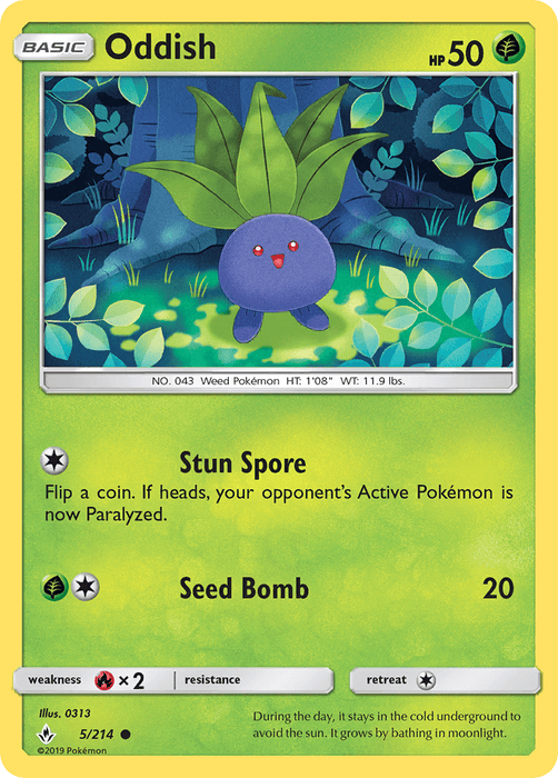 Oddish (5/214) [Sun & Moon: Unbroken Bonds] - for just $0.10! 