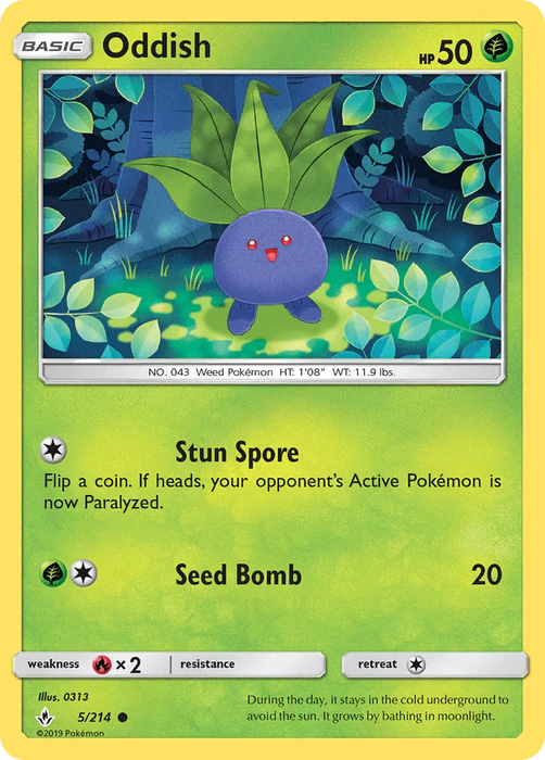Oddish (5/214) [Sun & Moon: Unbroken Bonds] - for just $0.15! 