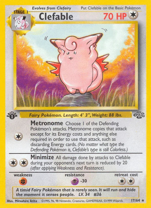 Clefable (17/64) [Jungle 1st Edition] - for just $3.50! 