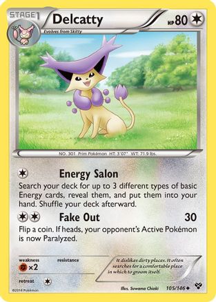 Delcatty 105/146 - XY Base Set Reverse Holofoil - for just $0.22! 