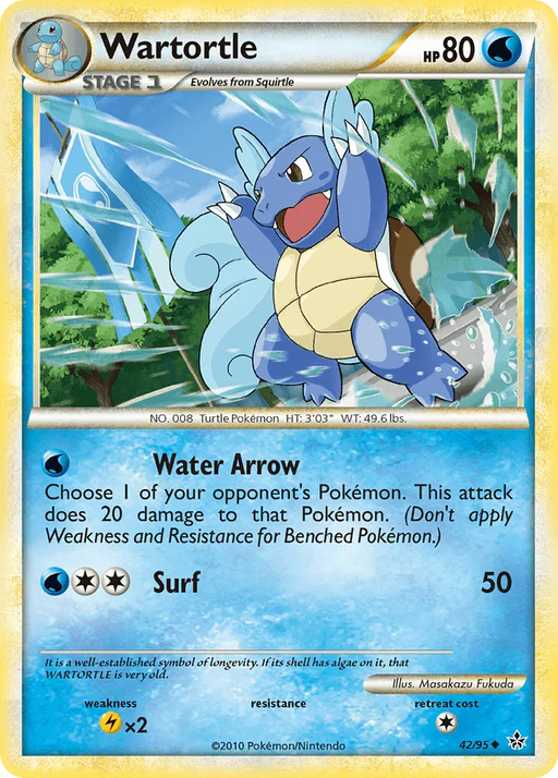 Wartortle (42/95) [HeartGold & SoulSilver: Unleashed] - for just $1.20! 