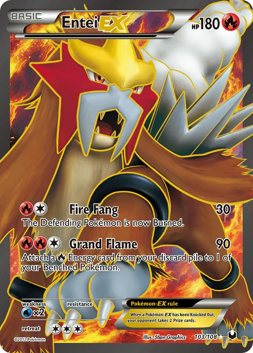 Entei EX (103/108) [Black & White: Dark Explorers] - for just $140! 