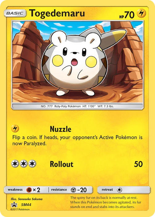 Togedemaru (SM44) [Sun & Moon: Black Star Promos] - for just $1.30! 