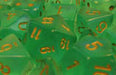 Borealis 2 Polyhedral Light Green/Gold 7-Die Set - Just $10! Shop now at Retro Gaming of Denver