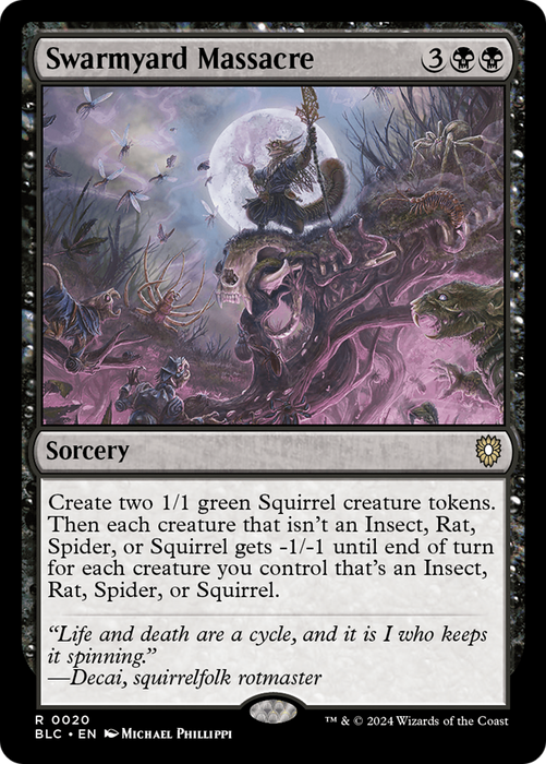 Swarmyard Massacre (BLC-020) - Bloomburrow Commander - for just $0.89! 