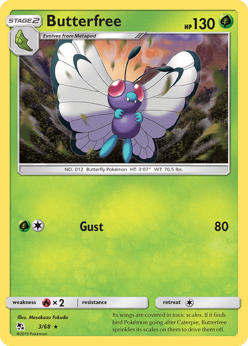 Butterfree (3/68) [Sun & Moon: Hidden Fates] - for just $0.10! 