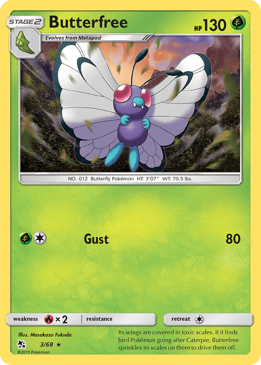 Butterfree (3/68) [Sun & Moon: Hidden Fates] - for just $0.10! 