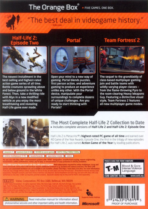 The Orange Box – Xbox 360 (X360) - for just $26.99! 