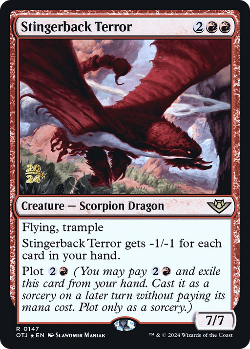 Stingerback Terror (PRE-147) - Outlaws of Thunder Junction Promos Foil - for just $0.16! 