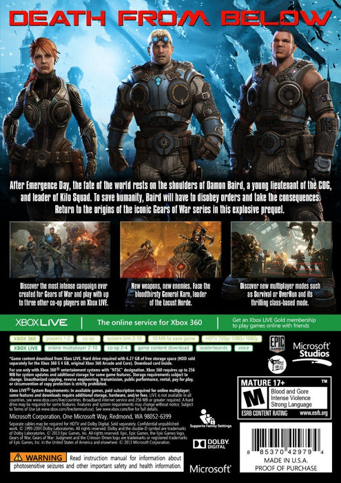 Gears of War: Judgment – Xbox 360 (X360) - for just $8.99! 