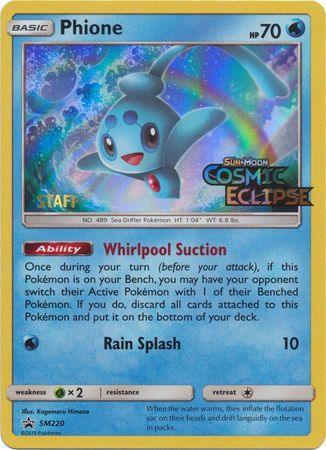 Phione (SM220) (Staff Prerelease Promo) [Sun & Moon: Black Star Promos] - for just $37.65! 