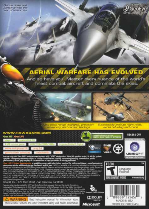 Tom Clancy's H.A.W.X. 2 – Xbox 360 (X360) - for just $10.99! 