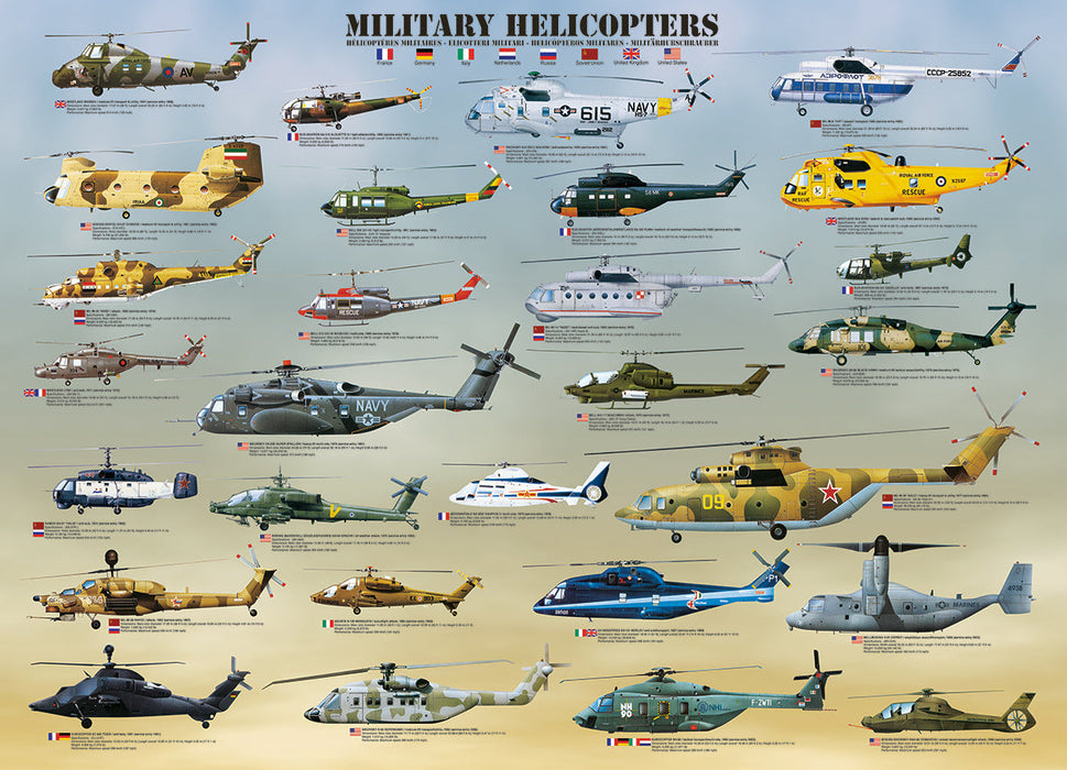 Puzzle: Family Oversize Puzzles - Military Helicopters - for just $16.99! 