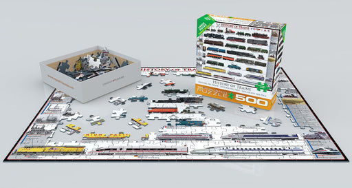 Puzzle: Family Oversize Puzzles - History of Trains - for just $16.99! 