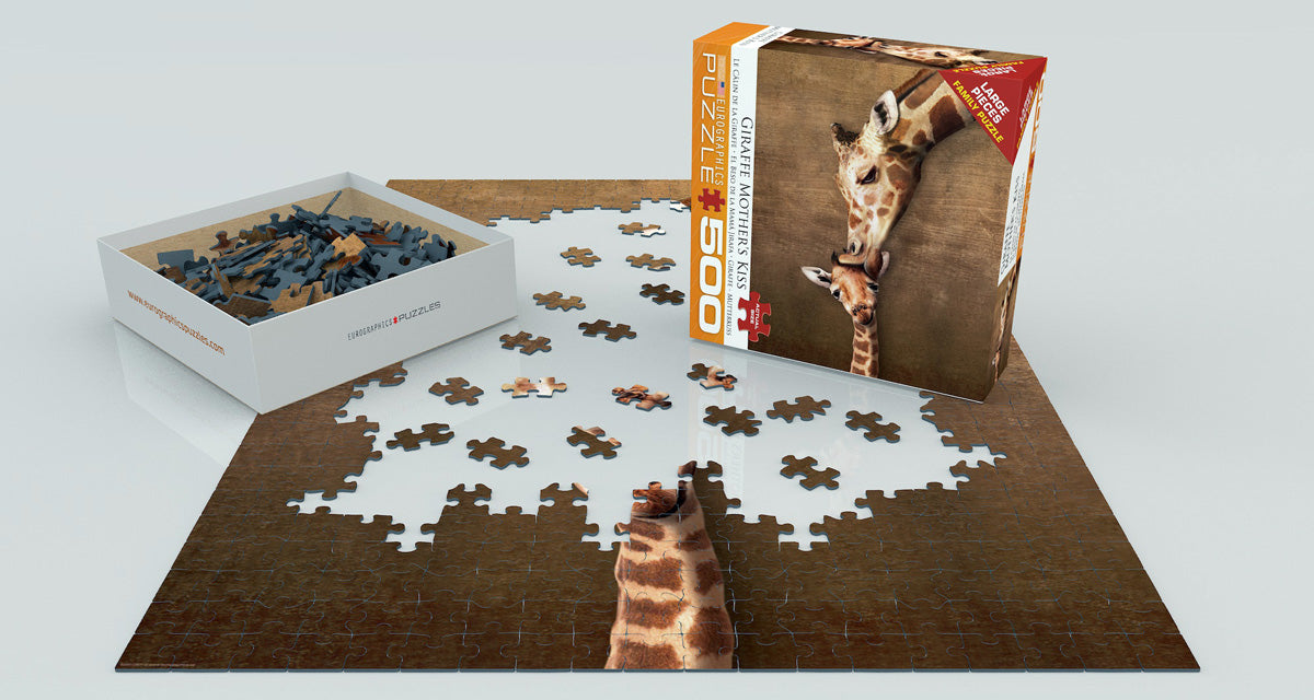 Puzzle: Family Oversize Puzzles - Giraffe Mother's Kiss - for just $16.99! 
