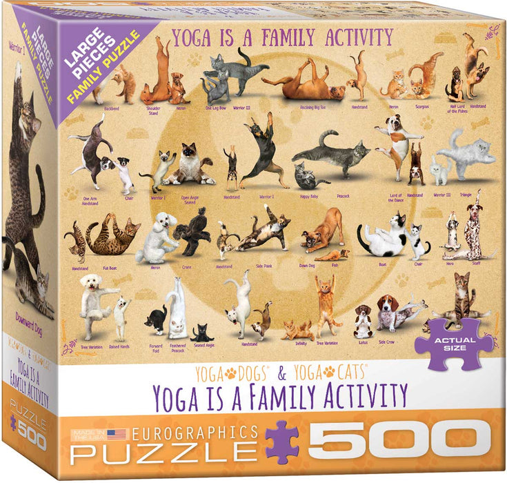 Puzzle: Yoga Dogs & Cats Collection - Yoga is a Family Activity - for just $16.99! 