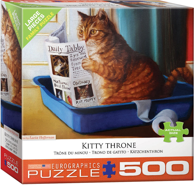 Puzzle: Variety 500 Pieces - Kitty Throne by Lucia Heffernan - for just $16.99! 