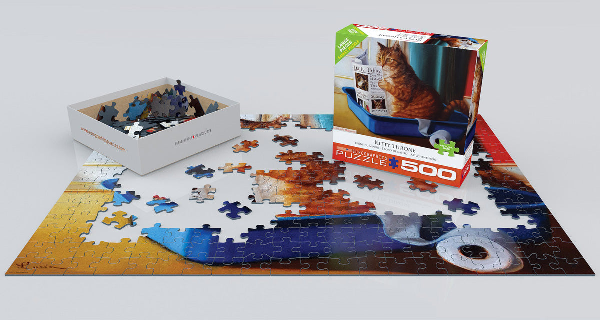 Puzzle: Variety 500 Pieces - Kitty Throne by Lucia Heffernan - for just $16.99! 
