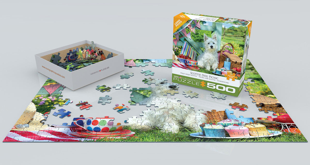 Puzzle: Variety 500 Pieces - Scottie Dog Picnic - for just $16.99! 