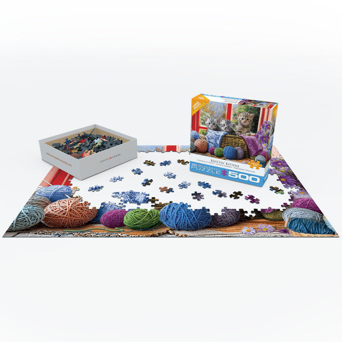 Puzzle: Family Oversize Puzzles - Knittin' Kittens - for just $16.99! 
