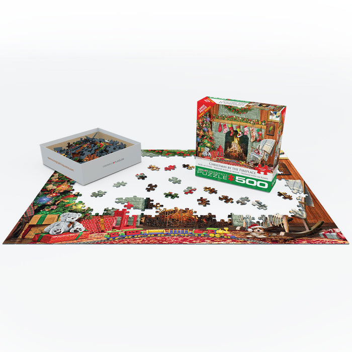 Puzzle: Family Oversize Puzzles - Christmas by the Fireplace - for just $16.99! 