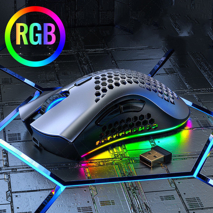 BLACK Silent Wireless Rechargeable Hole Gaming Mouse - for just $114.46! 