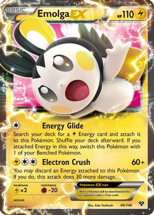 Emolga EX 046/146 - XY Base Set Holofoil - for just $2.47! 