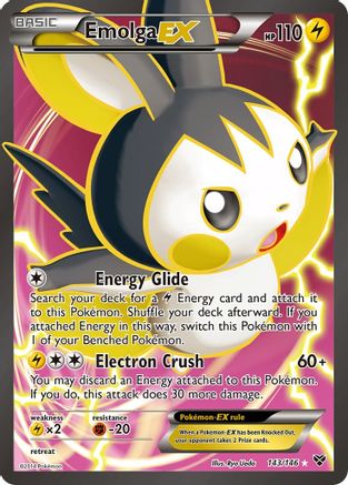 Emolga EX (Full Art) 143/146 - XY Base Set Holofoil - for just $10.39! 