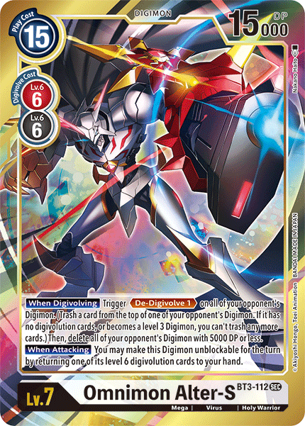 Omnimon Alter-S [BT3-112] (Alternate Art) [Release Special Booster Ver.1.5] - Just $0.90! Shop now at Retro Gaming of Denver