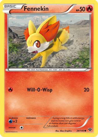 Fennekin 024/146 - XY Base Set - for just $0.09! 