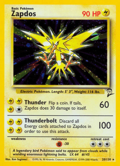 Zapdos (20/130) [Base Set 2] - for just $15.85! 