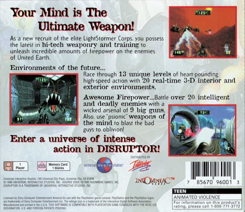 Disruptor – PlayStation 1 (PS1) - for just $0! 