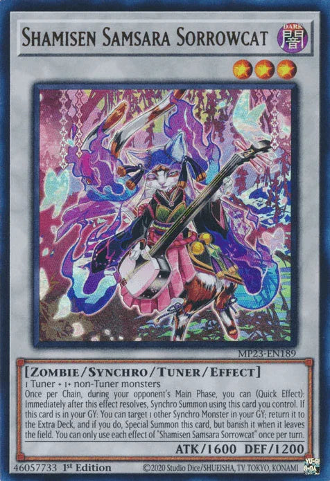 Shamisen Samsara Sorrowcat [MP23-EN189] Ultra Rare - for just $0.10! 