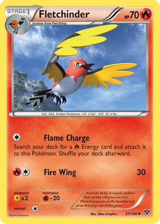Fletchinder 027/146 - XY Base Set Reverse Holofoil - for just $0.17! 