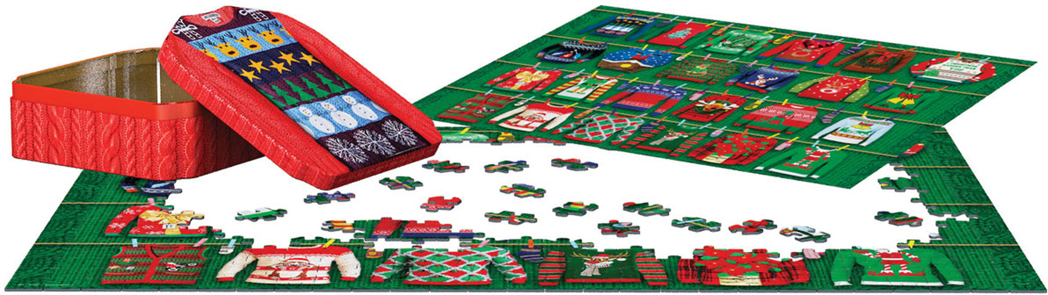 Puzzle: Ugly Christmas Sweaters Tin - for just $23.99! 