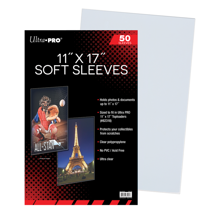 11" x 17" Soft Sleeves (50ct) - for just $11.99! 