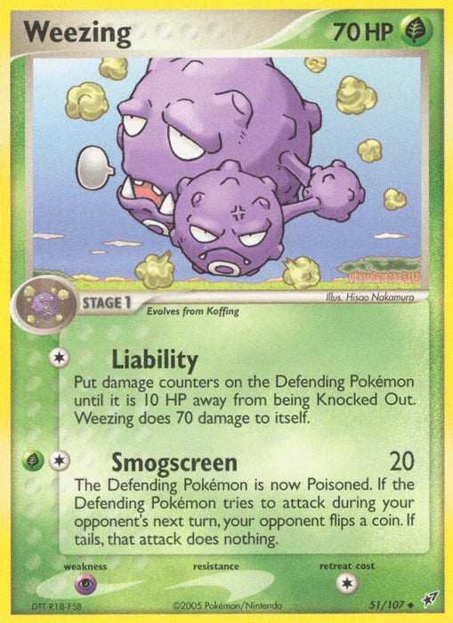 Weezing (51/107) [EX: Deoxys] - for just $0.55! 