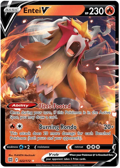 Entei V (022/172) [Sword & Shield: Brilliant Stars] - for just $0.60! 