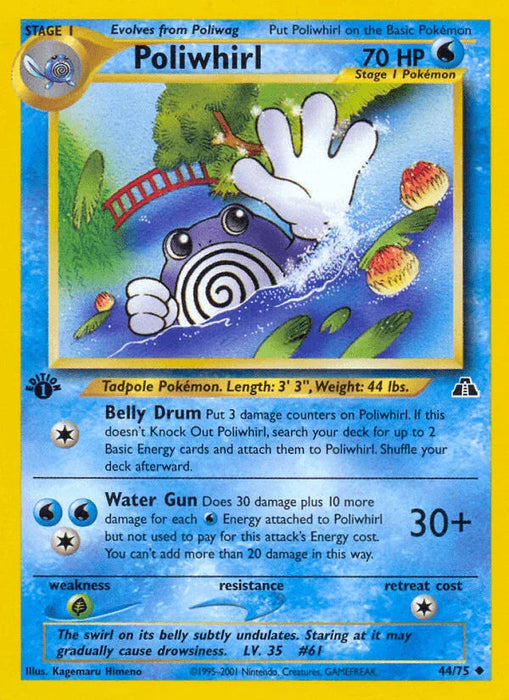 Poliwhirl (44/75) [Neo Discovery 1st Edition] - for just $1.20! 