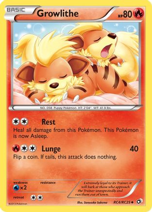 Growlithe RC4/RC25 - Legendary Treasures Radiant Collection Holofoil - for just $6.01! 