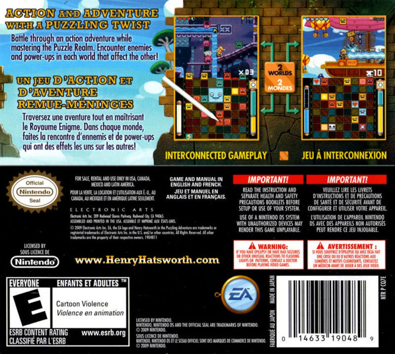 Henry Hatsworth in the Puzzling Adventure – Nintendo DS (DS) - for just $16.99! 
