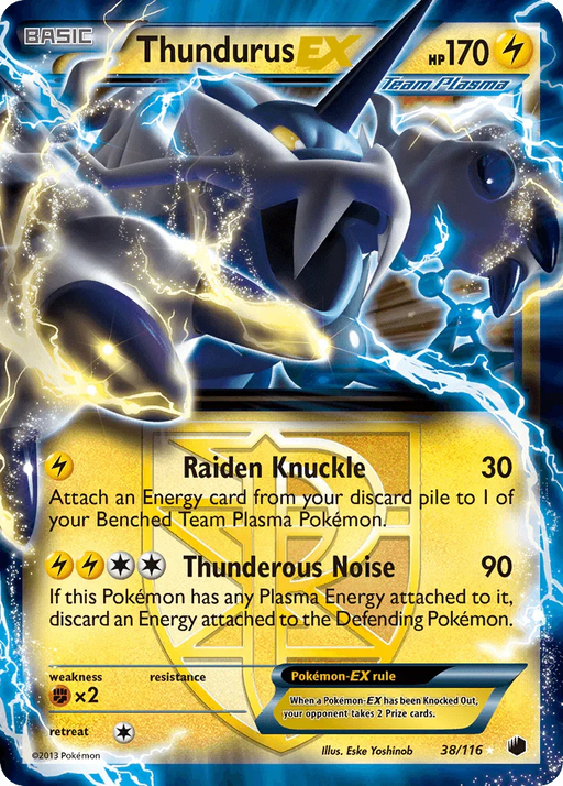 Thundurus EX (38/116) [Black & White: Plasma Freeze] - for just $5.60! 