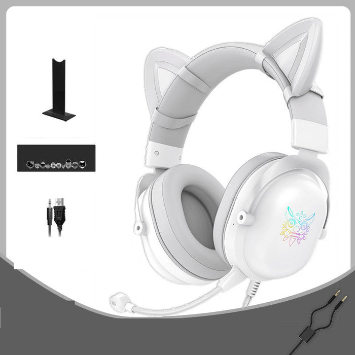 Head-mounted Gaming Gaming Cute Girls Wired Computer Headset - for just $200.36! 