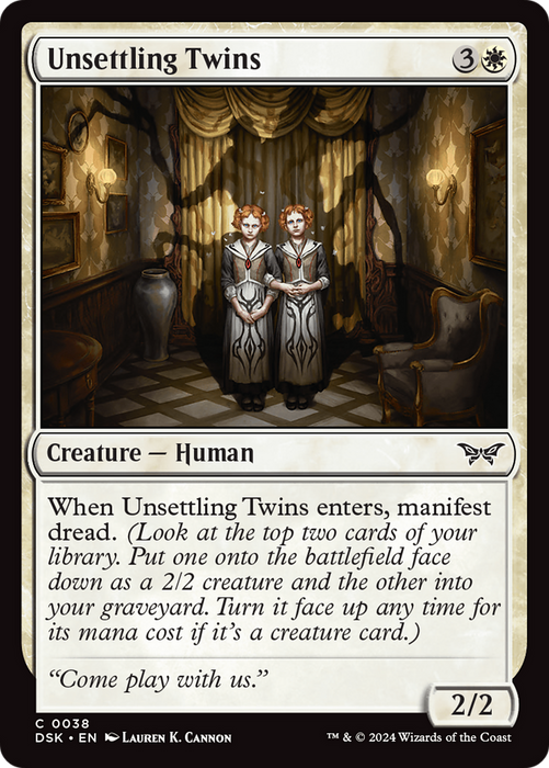 Unsettling Twins (DSK-038) - Duskmourn: House of Horror Foil - for just $0.02! 