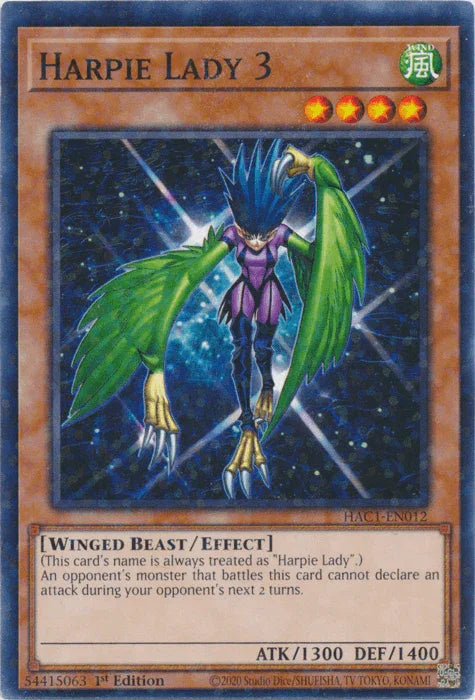 Harpie Lady 3 (Duel Terminal) [HAC1-EN012] Common - for just $0.20! 