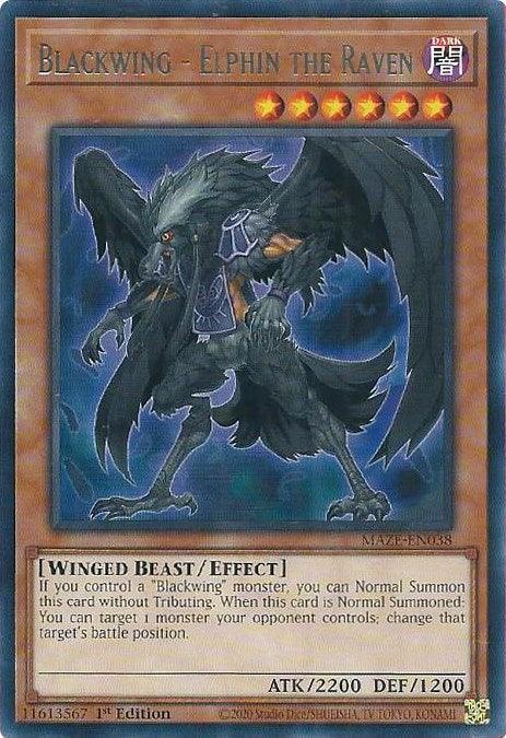 Blackwing - Elphin the Raven [MAZE-EN038] Rare - for just $0.10! 