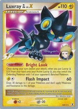 Luxray GL LV.X (109/111) (Happy Luck - Mychael Bryan) [World Championships 2010] - for just $4! 