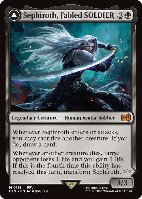 Sephiroth, Fabled SOLDIER // Sephiroth, One-Winged Angel (FIN-115) - FINAL FANTASY - for just $8.57! 
